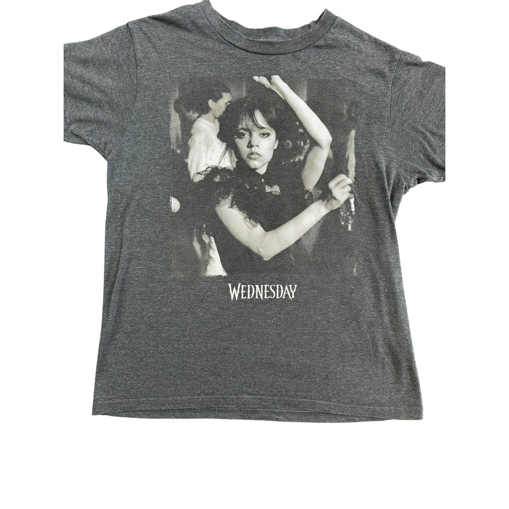 Wednesday Addams Jenna Ortega Dance Scene Graphic T-Shirt Charcoal Grey Medium